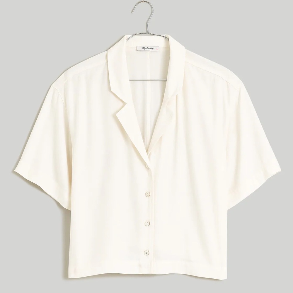 Madewell cream button down top